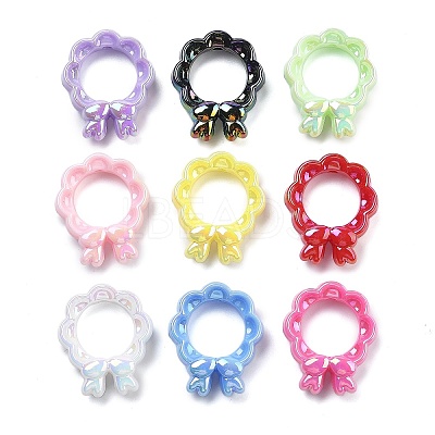 UV Plating Acrylic Beads X-OACR-M022-07-1