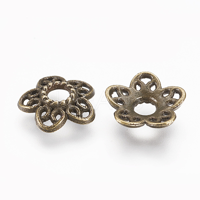 Tibetan Style Alloy Bead Caps X-MLF10597Y-NF-1