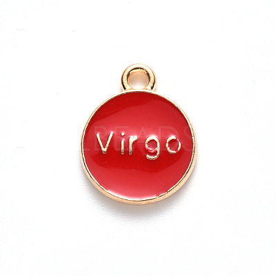 Alloy Enamel Pendants X-ENAM-S124-01A-07B-1