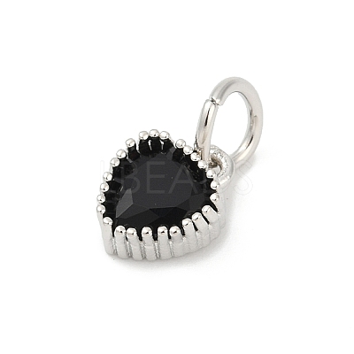 Brass Micro Pave Cubic Zirconia Pendants KK-H204-01P-04-1