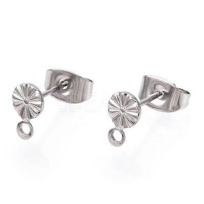 Non-Tarnish 304 Stainless Steel Stud Earring Findings STAS-E192-01P-02-1