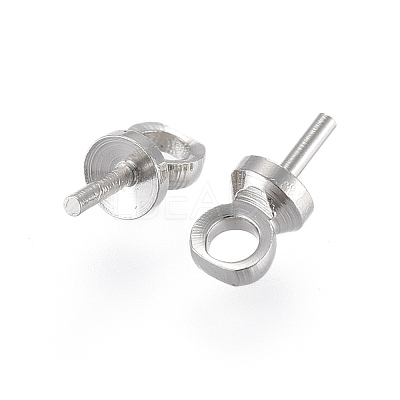 Brass Cup Pearl Peg Bails Pin Pendants KK01-1