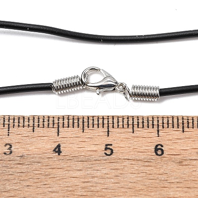 Black Rubber Necklace Cord Making NFS045-2-1