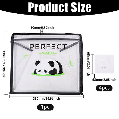 Plastic Clothes Hanging Storage Bags AJEW-WH0752-256-1