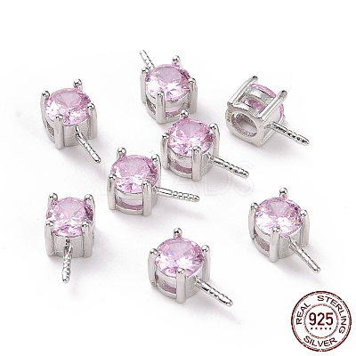 Rhodium Plated 925 Sterling Silver Peg Bails STER-D035-47P-06-1