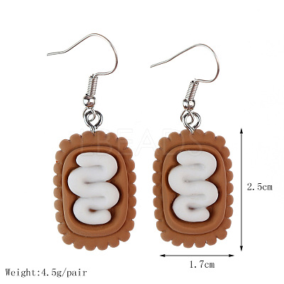 Food Theme Resin Dangle Earrings FS-WGC167F-18-1