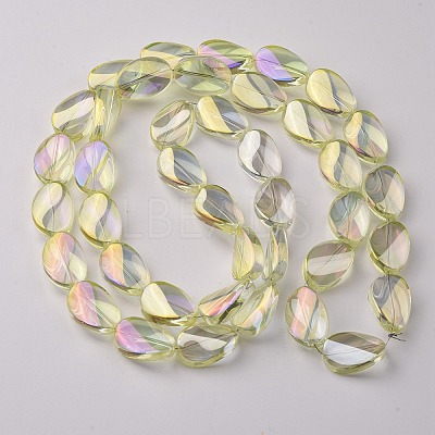 Transparent Electroplate Glass Bead Strands EGLA-C001-FR03-1