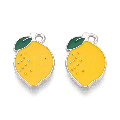 Fruit Alloy Enamel Charms PALLOY-S058-01P-13-1