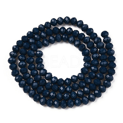 Opaque Solid Color Glass Beads Strands EGLA-A034-P6mm-D16-1