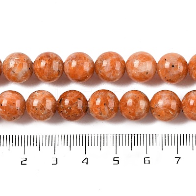Natural Orange Calcite Beads Strands G-I247-10C-01-1