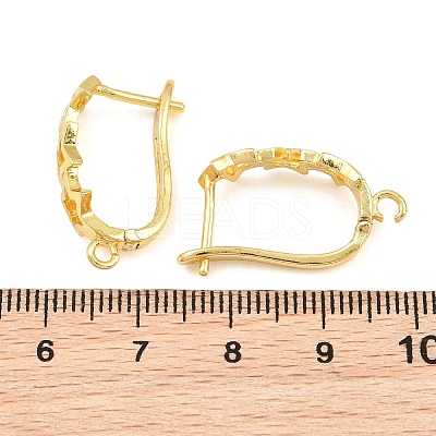 Brass Hoop Earring Findings KK-CBA5558-03G-1