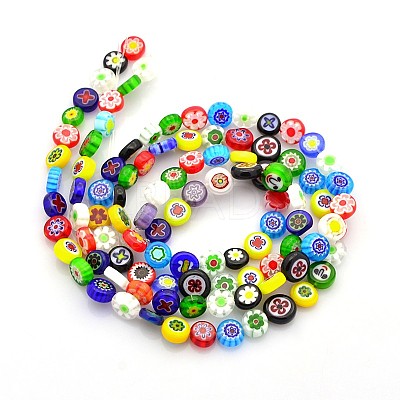 Handmade Millefiori Glass Beads X-LAMP-J033-8mm-M-1