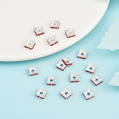 Brass Rhinestone Spacer Beads RSB072-08S-1