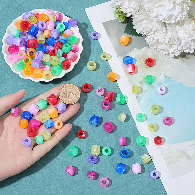320Pcs 16 Colors Acrylic European Beads MACR-PA0001-75-1