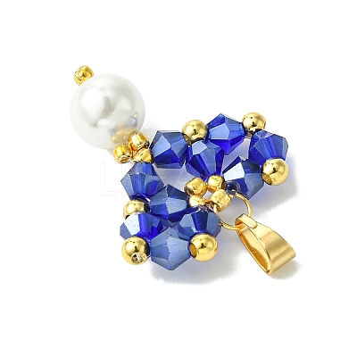 Shell Pearl Beads Glass Pendants PALLOY-MZ00432-04-1