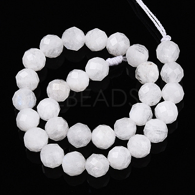 Natural Rainbow Moonstone Beads Strands G-S345-6mm-36-1