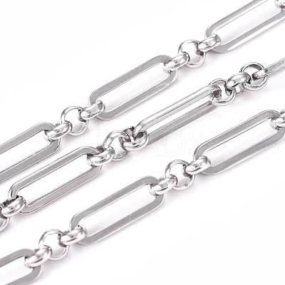 Tarnish Resistant 304 Stainless Steel Figaro Chains CHS-L022-04P-1