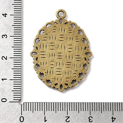 Zinc Alloy Pendant Settings for Cabochon & Rhinestone PALLOY-A15257-AB-LF-1