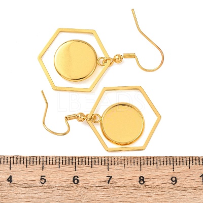 304 Stainless Steel Earring Cabochon Settings STAS-D267-01C-G-1