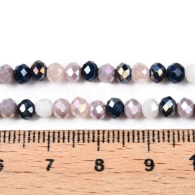 Electroplate Glass Beads Strands GLAA-T023-B16-11-1
