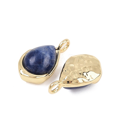 Natural Sodalite Teardrop Charms KK-B157-33C-G-1