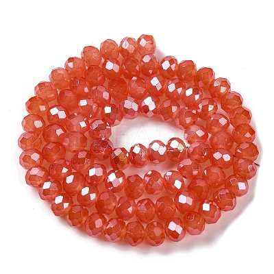 Baking Electroplate Glass Beads Strands LS-DGLA-A039-J6MM-B01-1