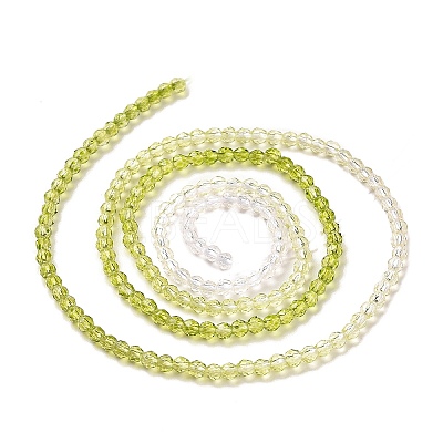 Transparent Gradient Color Glass Beads Strands GLAA-G101-2mm-13-1
