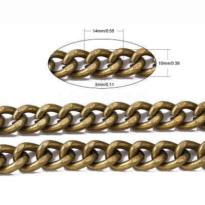 Iron Cuban Link Chains CH-R013-14x10x3-AB-1