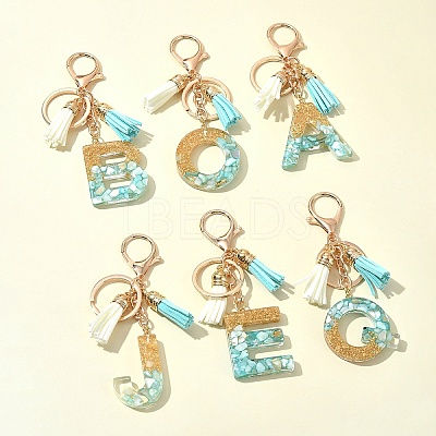 Transparent Epoxy Resin Pendant Keychains KEYC-FS00022-16-1