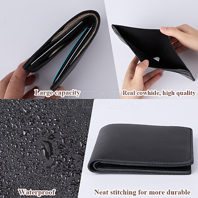 Rectangle Leather Credit Card Wallets for Men AJEW-WH20007-07A-1