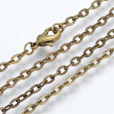 Iron Cable Chains Necklace Making MAK-R013-60cm-AB-1