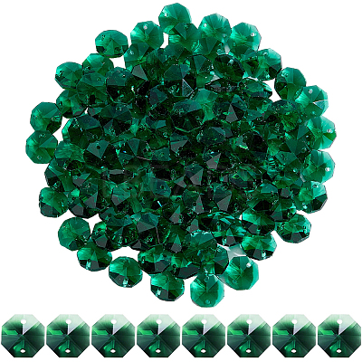 120Pcs Electroplate Glass Links Connectors GLAA-SP0001-73A-1