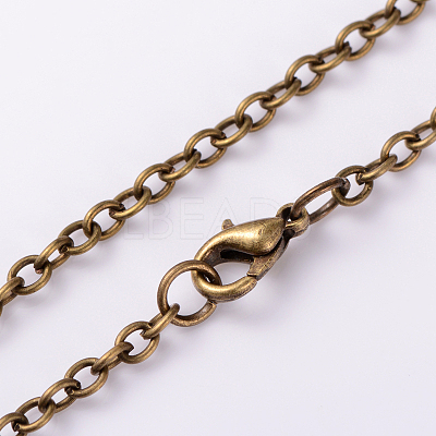 Iron Cable Chain Necklaces NJEW-JN01089-02-1