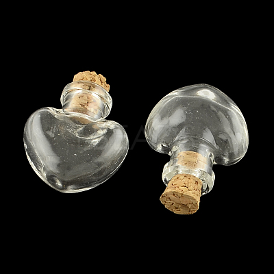 Heart Glass Bottle for Bead Containers X1-AJEW-R045-02-1