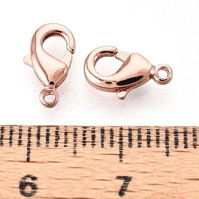 Brass Lobster Claw Clasps KK-YW0004-01A-RG-1