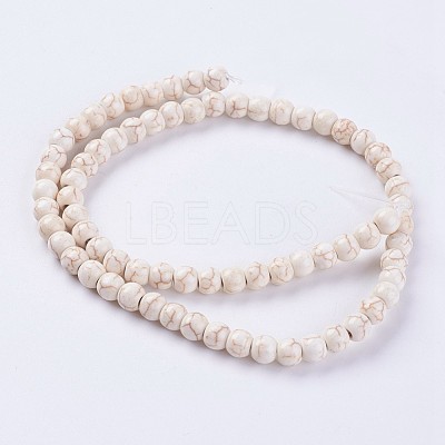 Synthetic Turquoise Beads Strands G-E456-45B-6mm-1