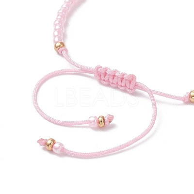 2Pcs Valentine's Day Dyed Natural White Jade Bead & Rose Quartz & TOHO Round Seed Beads Braided Bead Bracelets for Women BJEW-MZ00244-1