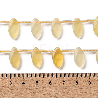 Natural Yellow Fluorite Beads Strands G-P607-A07-01-1
