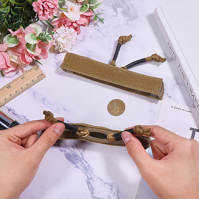 Nylon & Plastic Outdoor Tactical Vest Zipper Strip DIY-WH0128-60A-1