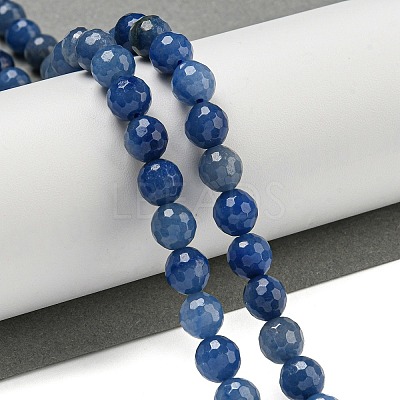 Dyed & Heated Natural Blue Aventurine Beads Strands G-E571-A10-02-1