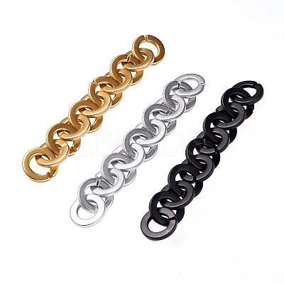 3Strands 3 Colors Handmade Opaque Spray Painted Acrylic Rolo Chains AJEW-SZ0001-64A-1