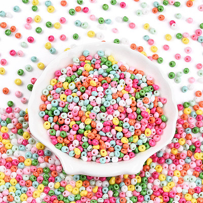 6/0 Opaque Colours Glass Seed Beads SEED-N007-18B-1