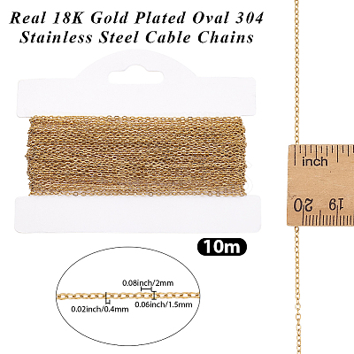 10M 304 Stainless Steel Cable Chains CHS-BBC0001-21-1