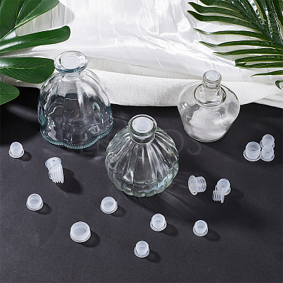 50Pcs 5 Styles Plastic Bottle Stoppers KY-GF0001-42A-1