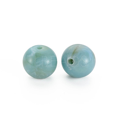 Round Imitation Gemstone Acrylic Beads OACR-R029-12mm-06-1