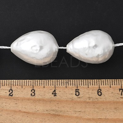 Electroplated Shell Pearl Beads Strands BSHE-F013-13-01-1