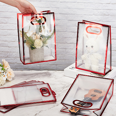 Rectangle Plastic Transparent Gift Bags ABAG-WH0048-21B-1