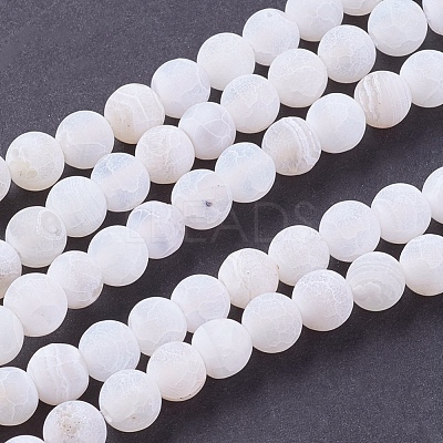 Natural Weathered Agate Beads Strands X-G-G589-6mm-03-1