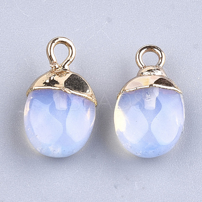 Electroplate Opalite Charms G-S344-09G-1