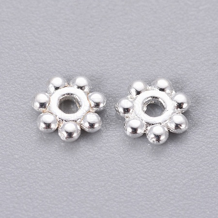 Tibetan Style Alloy Daisy Spacer Beads K08SK022-01S-NR-1